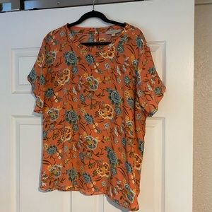 LOFT Peach 🍑 Floral Blouse